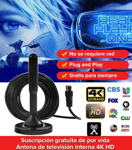 ANTENA DIGITAL FULL HD 4K + ENVÍO GRATIS